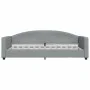 Trundle sofa bed light gray fabric 90x200 cm by vidaXL, Beds and slatted bases - Ref: Foro24-3197188, Price: 251,69 €, Discou...