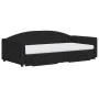 Trundle sofa bed with drawers black fabric 100x200 cm by vidaXL, Beds and slatted bases - Ref: Foro24-3197249, Price: 471,51 ...
