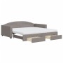 Trundle sofa bed with drawers taupe gray fabric 100x200 cm by vidaXL, Beds and slatted bases - Ref: Foro24-3197250, Price: 48...