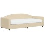 Sofa bed with cream fabric mattress 90x200 cm by vidaXL, Beds and slatted bases - Ref: Foro24-3197174, Price: 314,55 €, Disco...