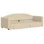 Ausziehbares Schlafsofa mit Schubladen, cremefarbener Stoff, 80 x 200 cm von vidaXL, Betten und Lattenroste - Ref: Foro24-319...