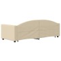 Ausziehbares Schlafsofa mit Schubladen, cremefarbener Stoff, 80 x 200 cm von vidaXL, Betten und Lattenroste - Ref: Foro24-319...