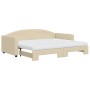 Ausziehbares Schlafsofa mit cremefarbener Stoffmatratze 90x200 cm von vidaXL, Betten und Lattenroste - Ref: Foro24-3197210, P...