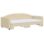 Ausziehbares Schlafsofa mit cremefarbener Stoffmatratze 90x200 cm von vidaXL, Betten und Lattenroste - Ref: Foro24-3197210, P...