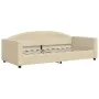 Trundle sofa bed with cream fabric mattress 90x200 cm by vidaXL, Beds and slatted bases - Ref: Foro24-3197210, Price: 444,60 ...