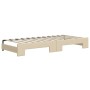 Ausziehbares Schlafsofa mit cremefarbener Stoffmatratze 90x200 cm von vidaXL, Betten und Lattenroste - Ref: Foro24-3197210, P...