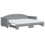 Sofá cama nido con colchón tela gris claro 80x200 cm de vidaXL, Camas y somieres - Ref: Foro24-3197201, Precio: 412,30 €, Des...