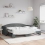 Trundle sofa bed with dark gray fabric mattress 90x200 cm by vidaXL, Beds and slatted bases - Ref: Foro24-3197207, Price: 420...