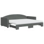 Trundle sofa bed with dark gray fabric mattress 90x200 cm by vidaXL, Beds and slatted bases - Ref: Foro24-3197207, Price: 420...