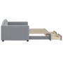Sofá cama nido con cajones tela gris claro 90x200 cm de vidaXL, Camas y somieres - Ref: Foro24-3197224, Precio: 290,24 €, Des...