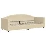 Trundle sofa bed with drawers cream fabric 80x200 cm by vidaXL, Beds and slatted bases - Ref: Foro24-3197241, Price: 456,98 €...