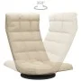 Silla de suelo giratoria de tela crema de vidaXL, Sillas de suelo - Ref: Foro24-336576, Precio: 115,63 €, Descuento: %