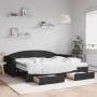Sofá cama nido con cajones tela negro 90x200 cm de vidaXL, Camas y somieres - Ref: Foro24-3197244, Precio: 478,14 €, Descuent...