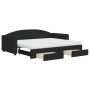 Sofá cama nido con cajones tela negro 90x200 cm de vidaXL, Camas y somieres - Ref: Foro24-3197244, Precio: 478,14 €, Descuent...