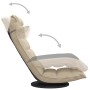 Drehbarer Bodenstuhl aus cremefarbenem Stoff von vidaXL, Bodenstühle - Ref: Foro24-336576, Preis: 119,25 €, Rabatt: %