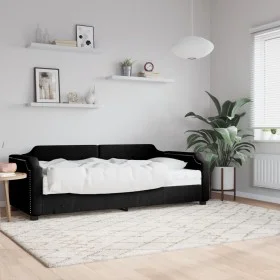 Sofa bed with black fabric mattress 90x200 cm by vidaXL, Beds and slatted bases - Ref: Foro24-3197618, Price: 334,17 €, Disco...