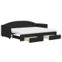 Sofá cama nido con cajones tela negro 80x200 cm de vidaXL, Camas y somieres - Ref: Foro24-3197239, Precio: 457,37 €, Descuent...