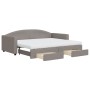 Trundle sofa bed with drawers taupe gray fabric 90x200 cm by vidaXL, Beds and slatted bases - Ref: Foro24-3197245, Price: 479...