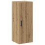Armario de pared madera ingeniería roble artisian 34,5x34x90 cm