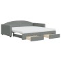 Sofá cama nido con cajones tela gris oscuro 100x200 cm de vidaXL, Camas y somieres - Ref: Foro24-3197248, Precio: 471,44 €, D...
