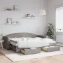 Sofá cama nido con cajones tela gris taupe 80x200 cm de vidaXL, Camas y somieres - Ref: Foro24-3197240, Precio: 457,44 €, Des...