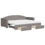 Trundle sofa bed with drawers taupe gray fabric 80x200 cm by vidaXL, Beds and slatted bases - Ref: Foro24-3197240, Price: 456...