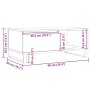 Mesa de centro madera de ingeniería envejecida 90x50x36,5 cm