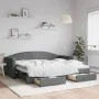 Trundle sofa bed with drawers dark gray fabric 90x200 cm by vidaXL, Beds and slatted bases - Ref: Foro24-3197225, Price: 291,...