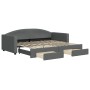 Trundle sofa bed with drawers dark gray fabric 90x200 cm by vidaXL, Beds and slatted bases - Ref: Foro24-3197225, Price: 278,...