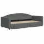 Trundle sofa bed with drawers dark gray fabric 90x200 cm by vidaXL, Beds and slatted bases - Ref: Foro24-3197225, Price: 278,...