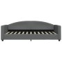Trundle sofa bed with drawers dark gray fabric 90x200 cm by vidaXL, Beds and slatted bases - Ref: Foro24-3197225, Price: 278,...