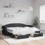 Sofá cama nido con cajones tela negro 80x200 cm de vidaXL, Camas y somieres - Ref: Foro24-3197221, Precio: 290,91 €, Descuent...