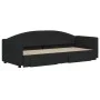 Trundle sofa bed with drawers black fabric 80x200 cm by vidaXL, Beds and slatted bases - Ref: Foro24-3197221, Price: 286,76 €...