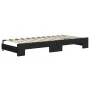 Trundle sofa bed with drawers black fabric 80x200 cm by vidaXL, Beds and slatted bases - Ref: Foro24-3197221, Price: 286,76 €...