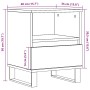 Mesita de noche madera ingeniería madera envejecida 40x35x50 cm