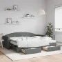 Sofá cama nido con cajones tela gris oscuro 90x200 cm de vidaXL, Camas y somieres - Ref: Foro24-3197243, Precio: 481,79 €, De...