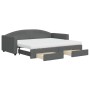 Trundle sofa bed with drawers dark gray fabric 90x200 cm by vidaXL, Beds and slatted bases - Ref: Foro24-3197243, Price: 464,...