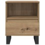 Mesita de noche madera de ingeniería roble artisian 40x35x50 cm