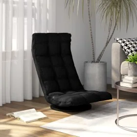 Silla de suelo giratoria de tela negra de vidaXL, Sillas de suelo - Ref: Foro24-336580, Precio: 108,57 €, Descuento: %