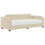 Sofa bed with cream fabric mattress 80x200 cm by vidaXL, Beds and slatted bases - Ref: Foro24-3197615, Price: 317,84 €, Disco...