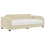Sofa bed with cream fabric mattress 80x200 cm by vidaXL, Beds and slatted bases - Ref: Foro24-3197615, Price: 312,48 €, Disco...