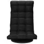 Drehbarer Bodenstuhl aus schwarzem Stoff von vidaXL, Bodenstühle - Ref: Foro24-336580, Preis: 120,01 €, Rabatt: %
