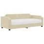 Sofa bed with cream fabric mattress 90x200 cm by vidaXL, Beds and slatted bases - Ref: Foro24-3197620, Price: 339,48 €, Disco...