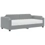 Sofa bed with light gray fabric mattress 100x200 cm by vidaXL, Beds and slatted bases - Ref: Foro24-3197621, Price: 379,55 €,...