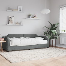 Sofa bed with dark gray fabric mattress 80x200 cm by vidaXL, Beds and slatted bases - Ref: Foro24-3197612, Price: 316,91 €, D...