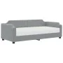 Sofa bed with light gray fabric mattress 90x200 cm by vidaXL, Beds and slatted bases - Ref: Foro24-3197616, Price: 334,17 €, ...