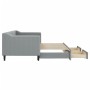 Trundle sofa bed with drawers light gray fabric 80x200 cm by vidaXL, Beds and slatted bases - Ref: Foro24-3197457, Price: 285...