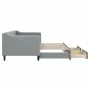 Trundle sofa bed with drawers light gray fabric 80x200 cm by vidaXL, Beds and slatted bases - Ref: Foro24-3197457, Price: 286...