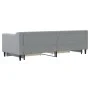 Trundle sofa bed with drawers light gray fabric 80x200 cm by vidaXL, Beds and slatted bases - Ref: Foro24-3197457, Price: 286...