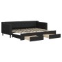 Sofá cama nido con cajones tela negro 80x200 cm de vidaXL, Camas y somieres - Ref: Foro24-3197459, Precio: 287,79 €, Descuent...